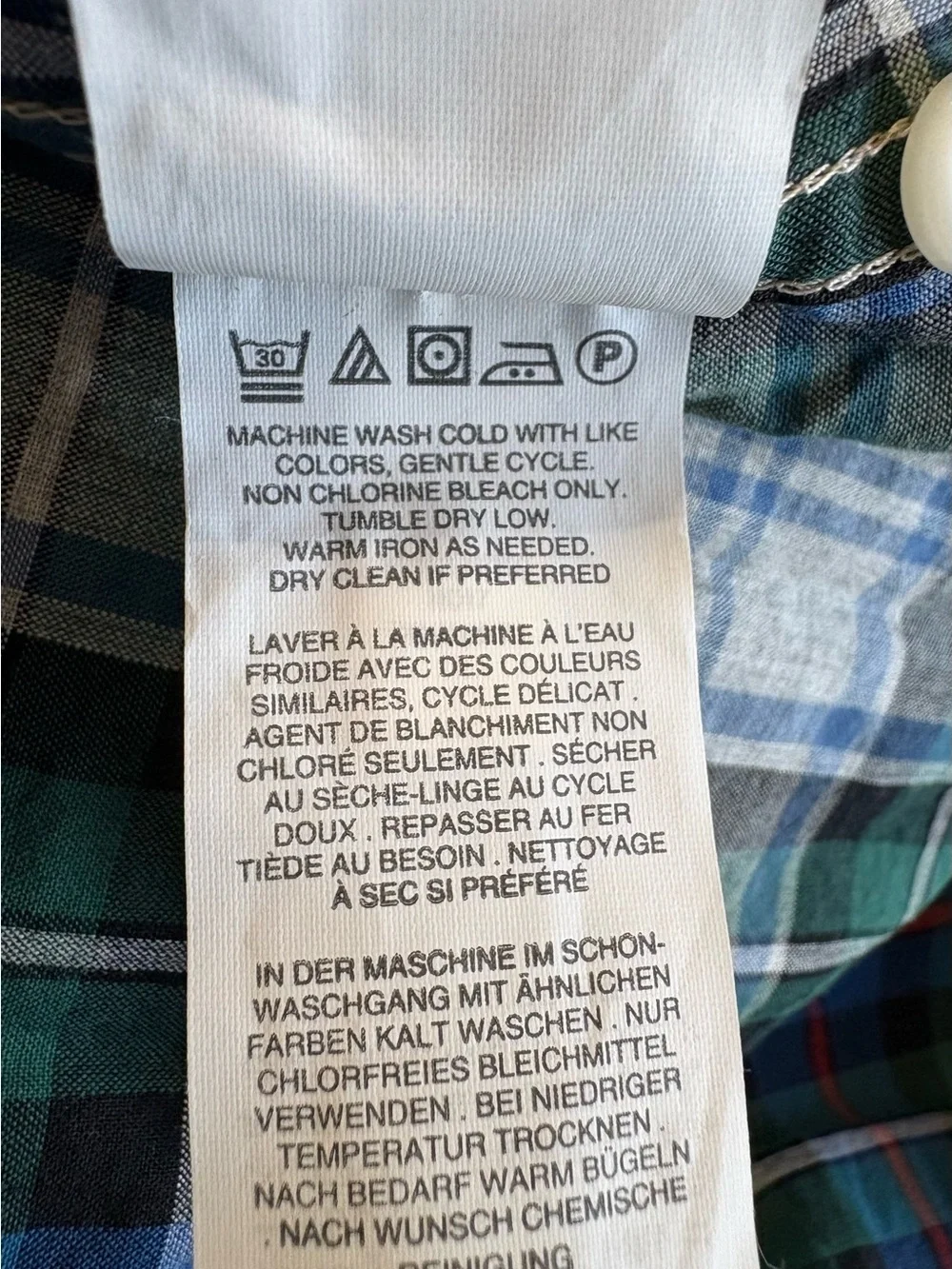 J Crew Classic fit NWT Shirt Sz Large Preppy Multicolored Tartan Plaid lt weight